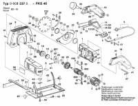 Bosch 0 603 237 003 Pks 46 Circular Hand Saw 220 V / Eu Spare Parts